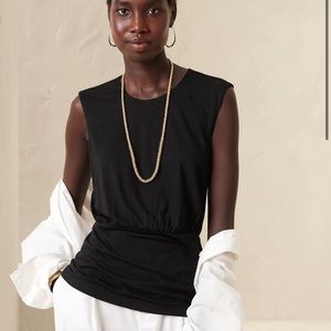 Banana Republic Ivory Sleeveless Top